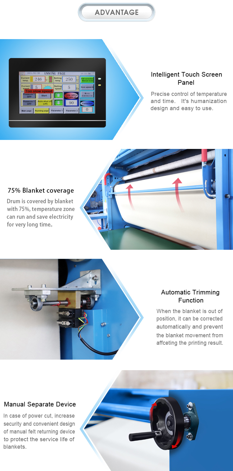 2022 High Speed Roller Heat Press Transfer Carpet Heating Calendar Machine Roll To Roll